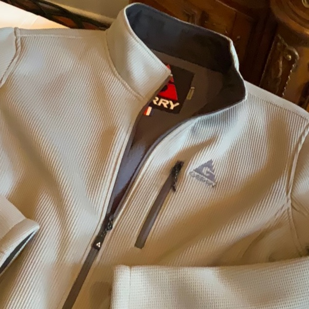 Gerry Weber waffle knit full zip fleece coat